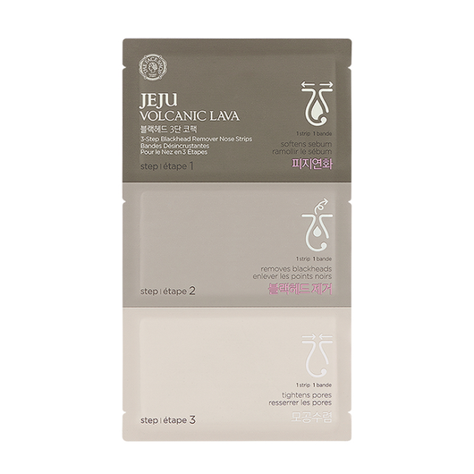 THEFACESHOP JEJU VOLCANIC LAVA 3 STEP BLACKHEAD REMOVER NOSE STRIPS - THEFACESHOP Australia