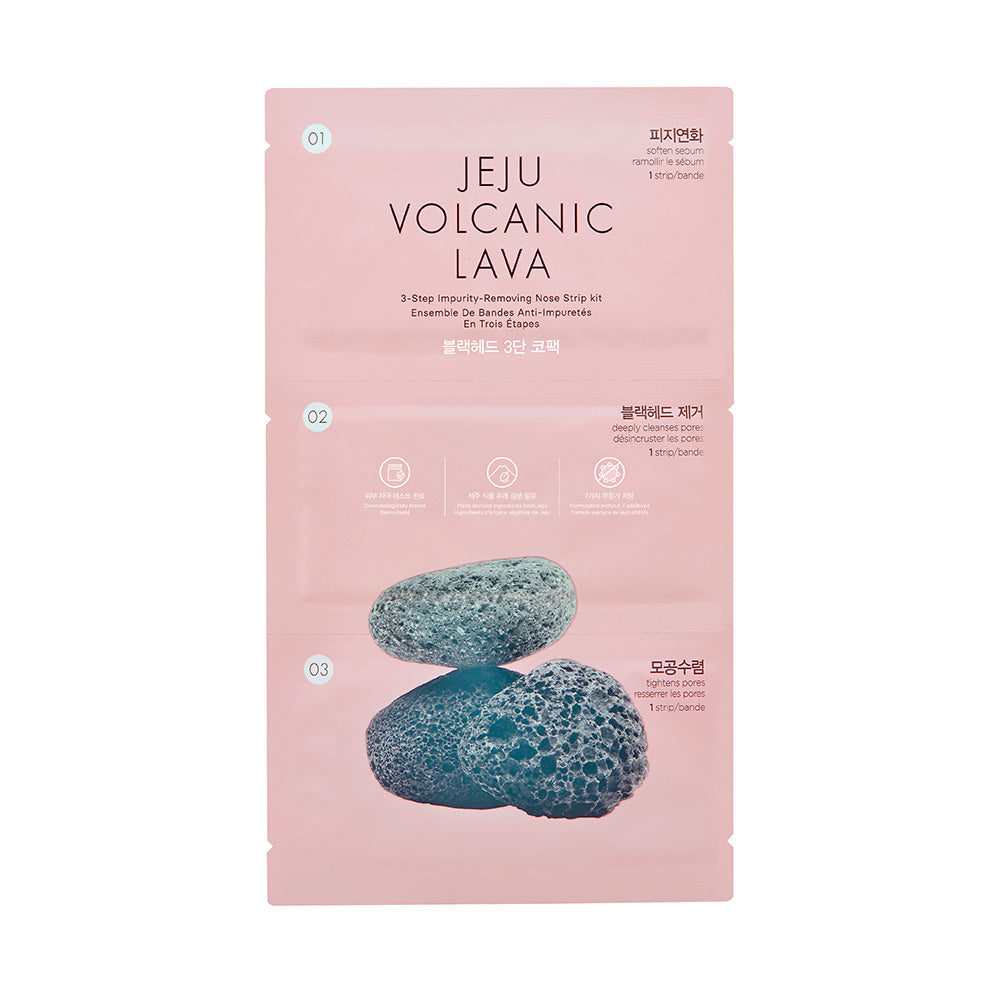 JEJU VOLCANIC LAVA 3-Step Impurity Removing Nose Strip Kit