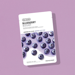 THEFACESHOP REAL NATURE Face Mask - Blueberry - THEFACESHOP Australia
